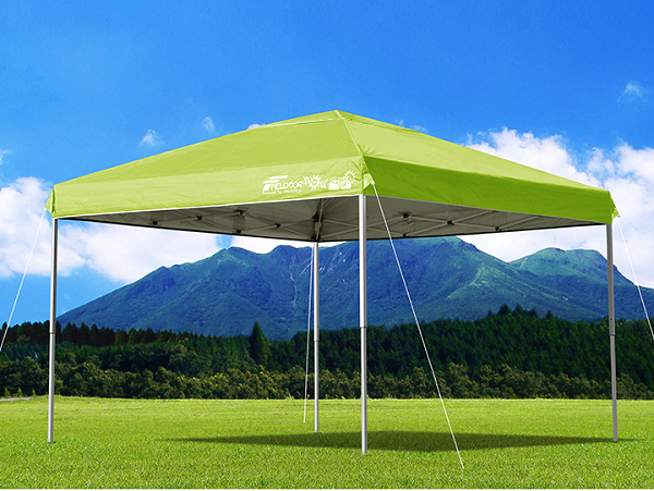 FIELDOOR タープテント センターロックでワンタッチ設営！ 3.0×3.0m G03 設営簡単 スピーディー 別売りオプション FIELDOOR  タープテント 3m センターロック 簡単設置 ワンタッチ おしゃれ 日よけ アウトドア バーベキュー キャンプ UVカット 耐水 大型 1年保証  送料無料 ...